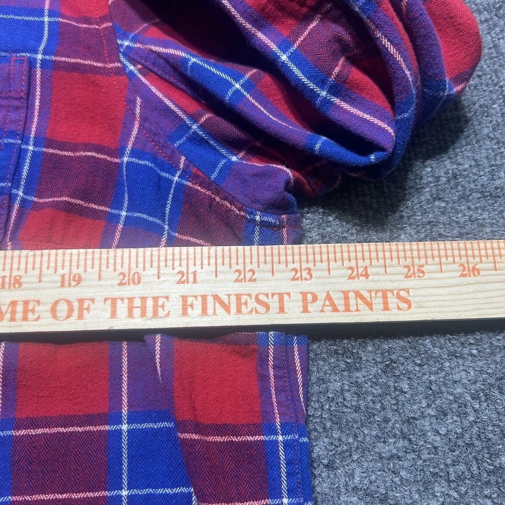 Duluth Trading Button Up Shirt Womens XL Multicolor Long Sleeve Flannel Plaid - Picture 4 of 7